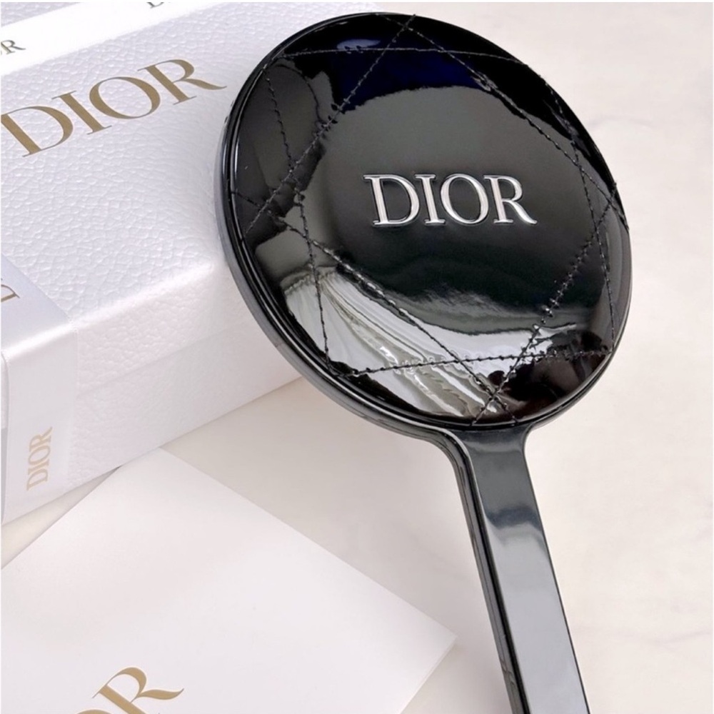 Dior Black Patent Cannage Hand Mirror - Picture 5 of 8